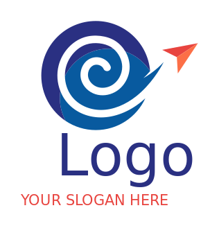 logistics logo online arrow making path in circle - logodesign.net