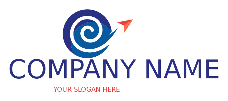 logistics logo online arrow making path in circle - logodesign.net