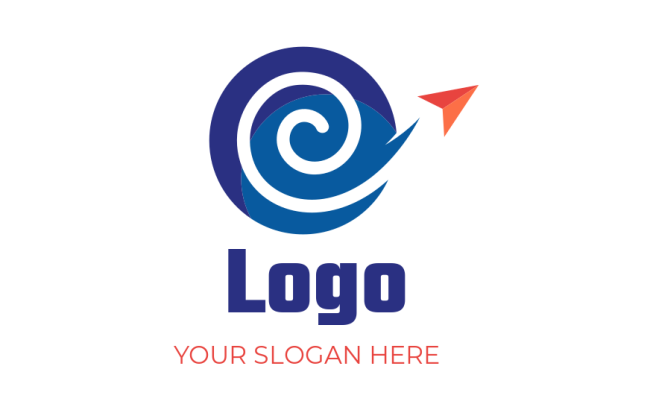logistics logo online arrow making path in circle - logodesign.net