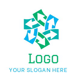 collection agency logo online arrows flower | Logo Template by ...