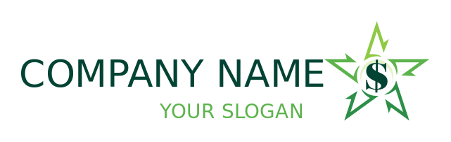 accounting logo arrow star around dollar sign