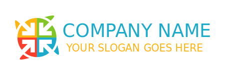 movers logo online arrows in abstract circle