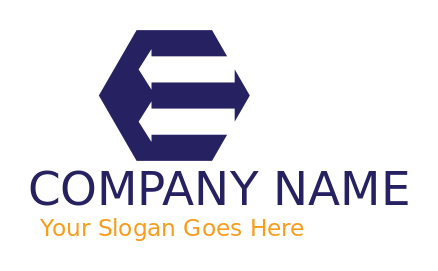 Arrows merged with letter E