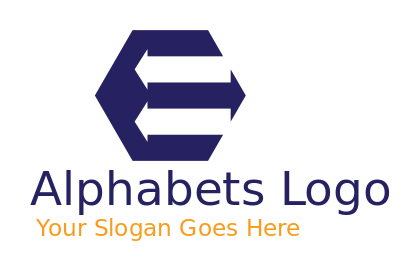 Arrows merged with letter E