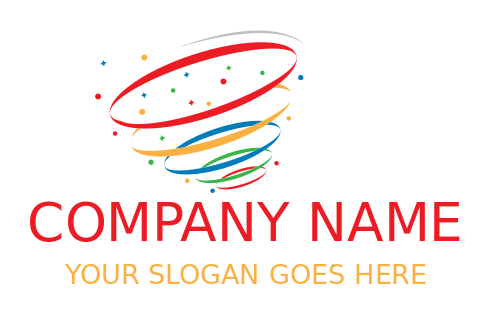 arts logo artistic ribbon forming tornado shape