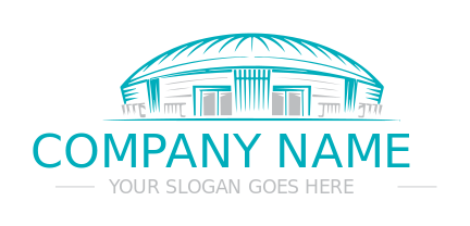 AT and T Stadium in line art