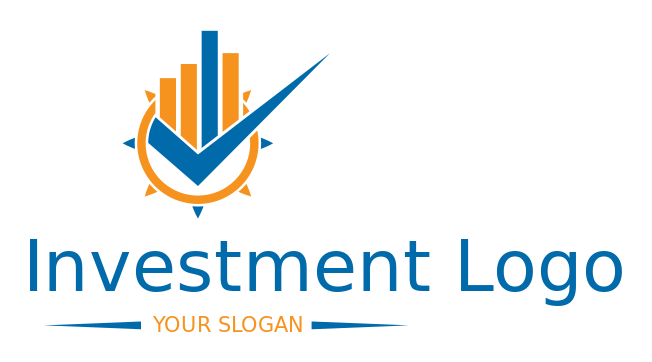 auditing logo checkmark bar graphs abstract sun