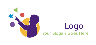 Autism kids holding shapes generator