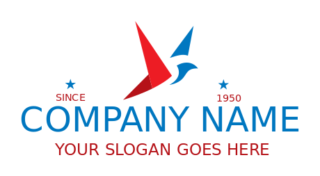 flying school logo online aviation abstract bird