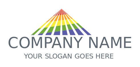 transportation logo aviation rainbow paper plane