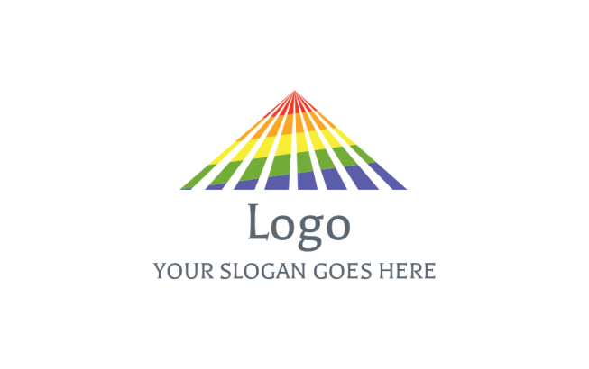 Aviation rainbow paper plane logo creator