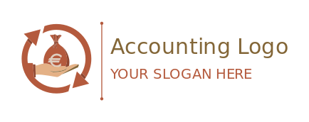 investment logo bag of euro currency