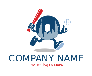 bagel holding baseball bat