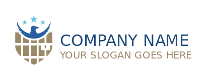 security logo bars in shield with eagle stars