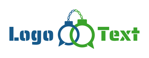 law firm logo online abstract handcuffs 