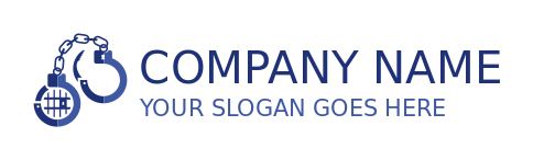 bail bond logo handcuffs merged with jail bars