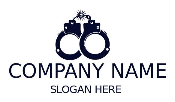 security logo bail bond with handcuffs