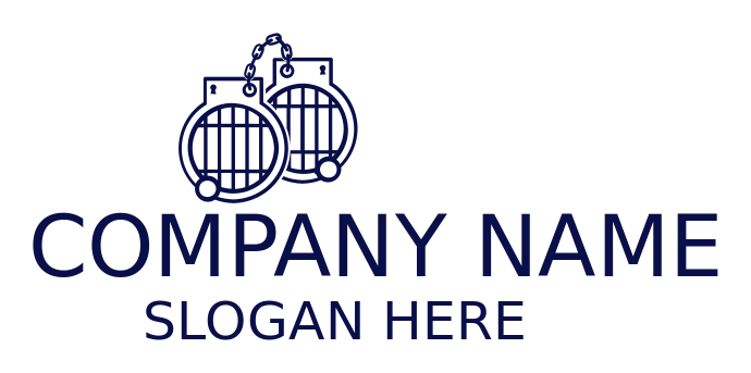 security logo handcuffs with jail bars