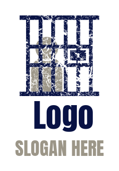 security logo bail bond with man in jail