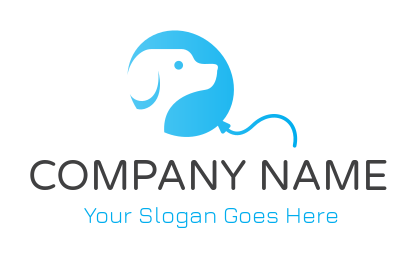 pet logo maker dog inside balloon