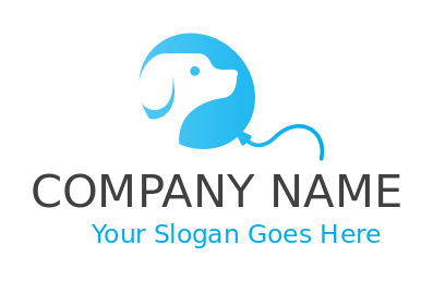 pet logo maker dog inside balloon