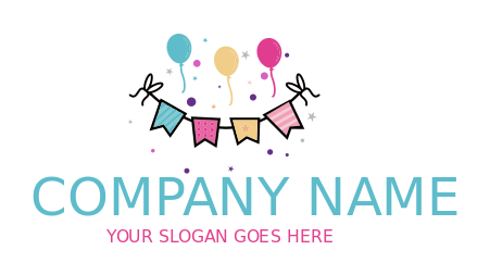 make an party planner logo balloons and buntings