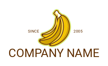 food logo maker bunch of bananas