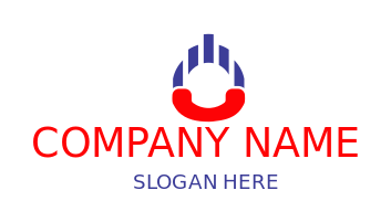 media logo bar graphs on phone receiver