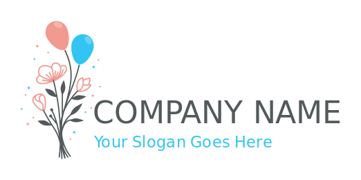 flower shop logo flowers and balloons