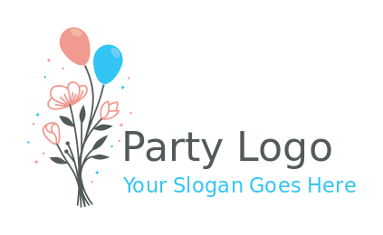 flower shop logo flowers and balloons