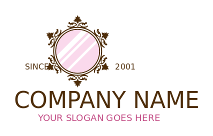 beauty logo maker ornamental mirror