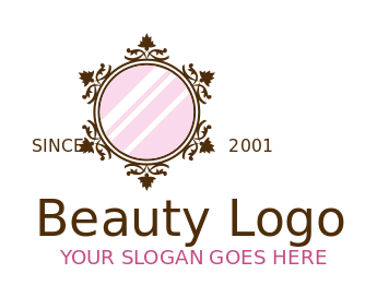 beauty logo maker ornamental mirror