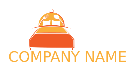 bed and breakfast logo cloche with bed