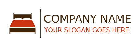 travel logo maker abstract double bed