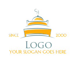 hotel logo bed and breakfast with cloche