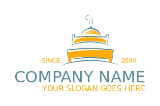 hotel logo bed and breakfast with cloche