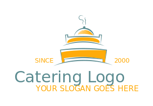 hotel logo bed and breakfast with cloche