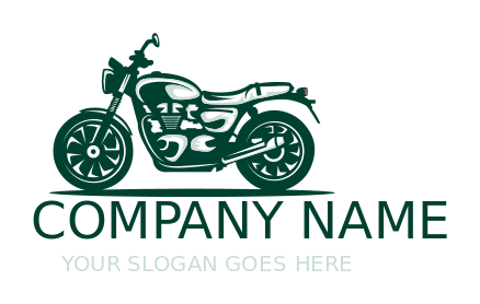 transportation logo maker bike side view