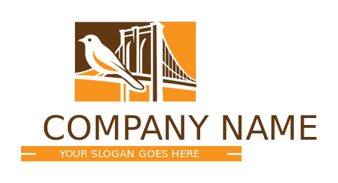 bird on New York Bridge in rectangle