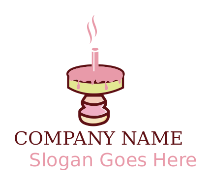 food logo symbol birthday cake with candle