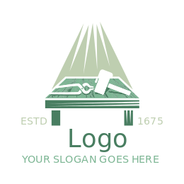 handyman logo forge with tong sledgehammer