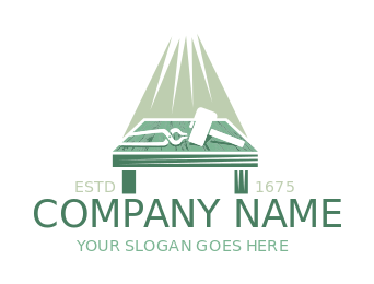 handyman logo forge with tong sledgehammer