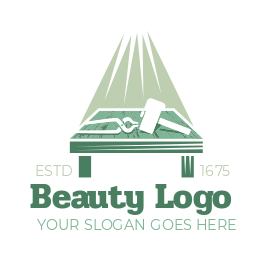 handyman logo forge with tong sledgehammer