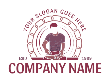 illustrative logo blacksmith with tongs and anvil