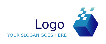 landscape logo maker block pixels - logodesign.net