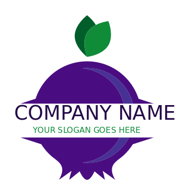 farm logo abstract blueberry with leaves