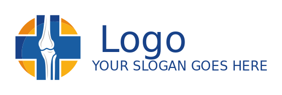 orthopedic doctor logo bone joint with blue cross