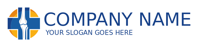 orthopedic doctor logo bone joint with blue cross