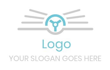 auto logo book made of driving steering wheel
