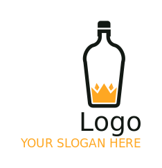 liquor store logo online bottle with crown